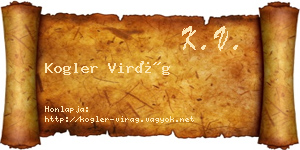 Kogler Virág névjegykártya
